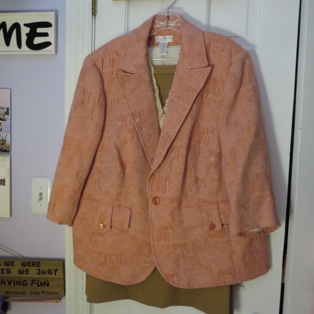 Pink Textured Suit